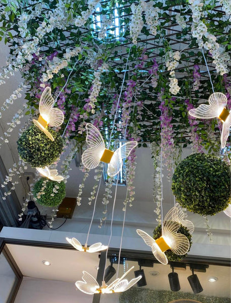 Lampara mariposas colgante