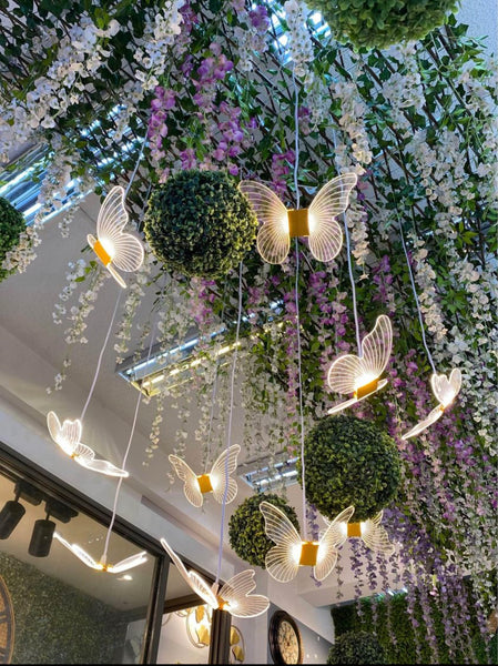 Lampara mariposas colgante