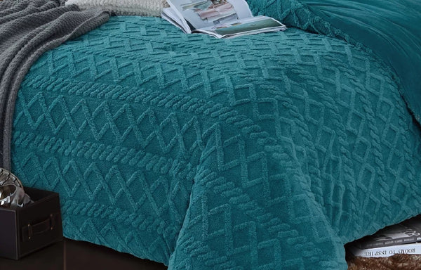 Cubrecama 1 1/2P Con diseño Petroleo