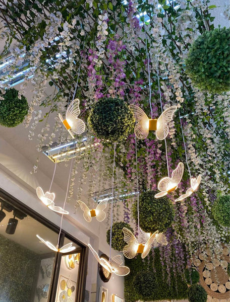 Lampara mariposas colgante