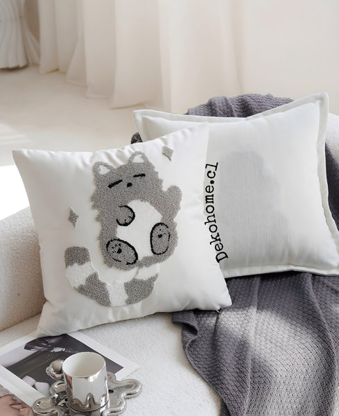 Funda Bordada Cat Gris