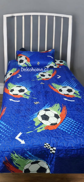 Cubrecama estampado 1 1/2P Soccer