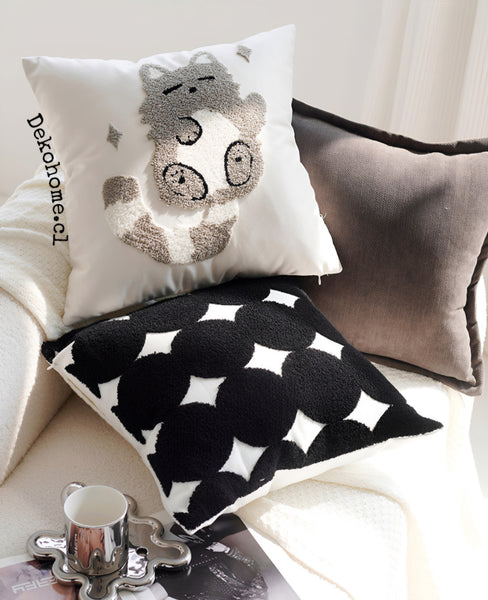 Funda Bordada Cat Gris