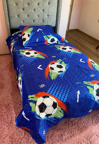 Cubrecama estampado 1 1/2P Soccer