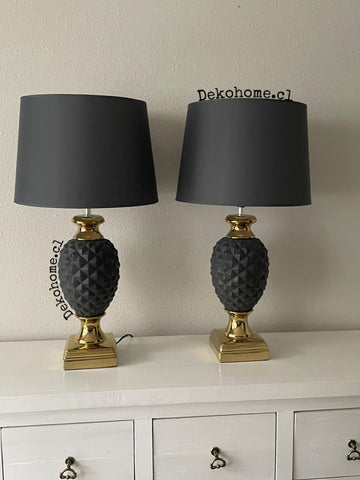 Set de lamparas piñas negro