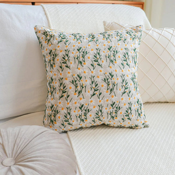 Funda Cojín Bordada Cuadrada