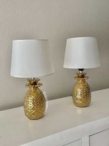 Set lamparas piña dorada