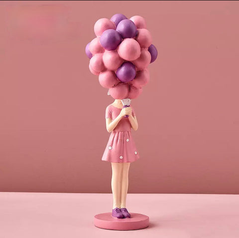 Figura nórdica globos rosados