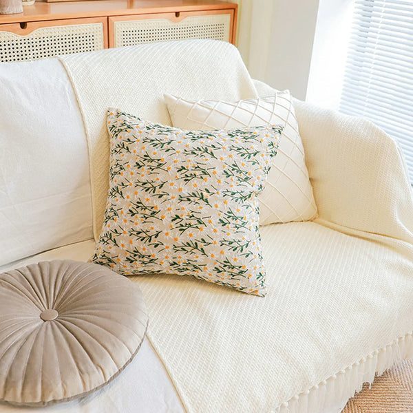 Funda Cojín Bordada Cuadrada