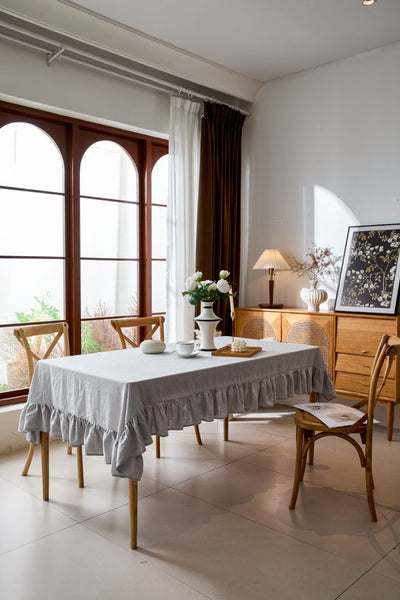 Mantel lino gris