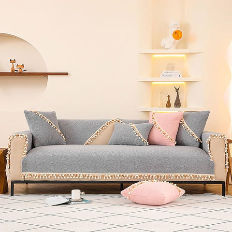 Funda sillon textura 3 cuerpos gris