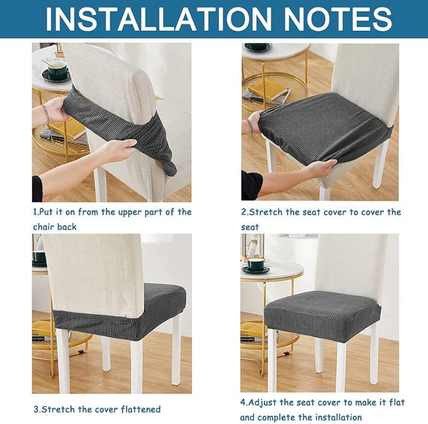 Pack 6 Fundas protectoras de sillas gris