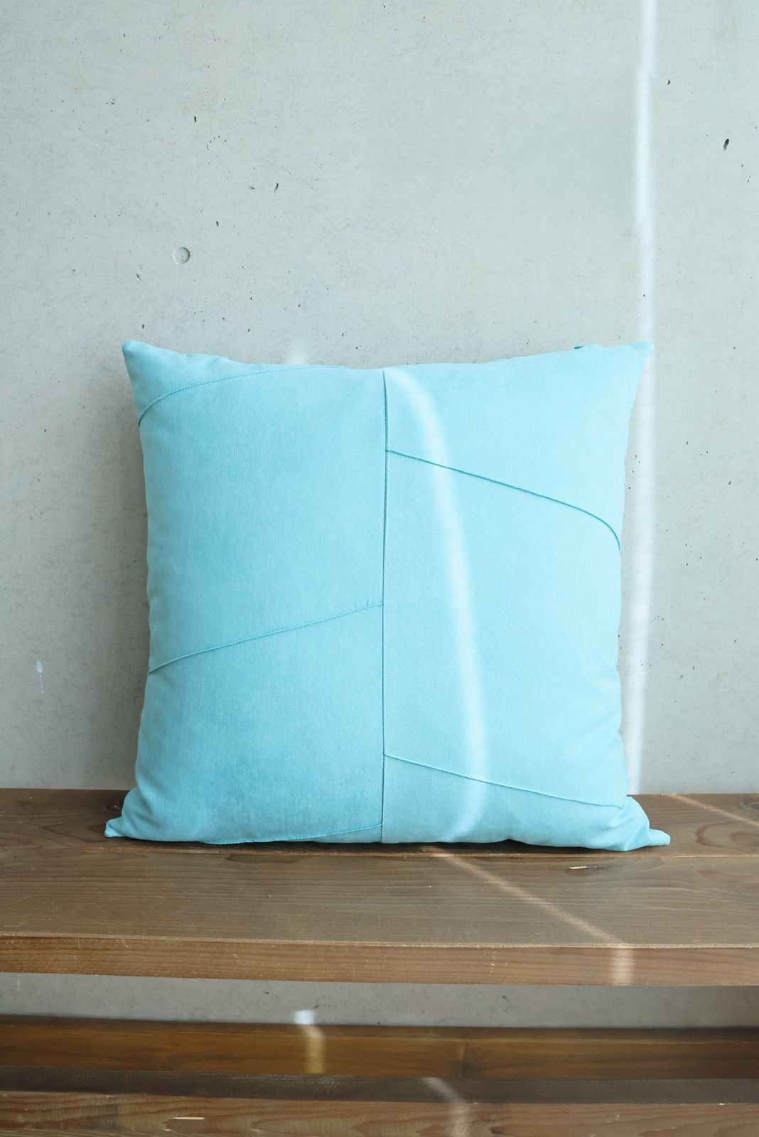 Funda de cojín Simil cuero celeste