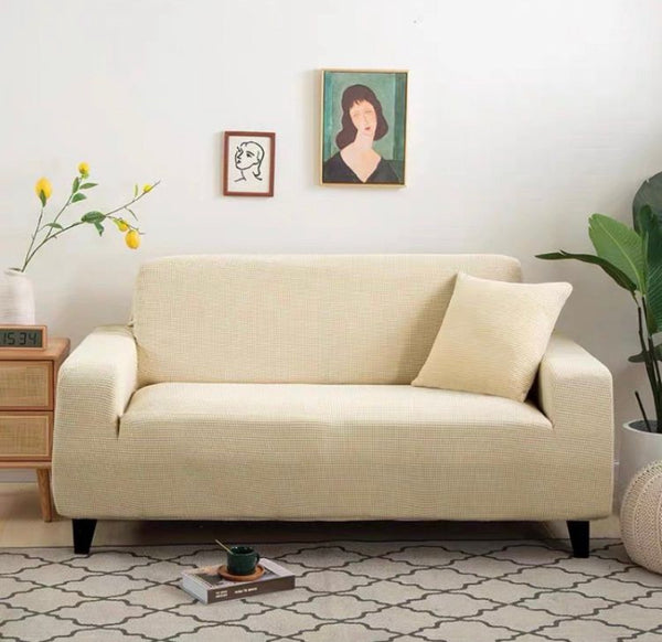 Funda sillon textura 3 cuerpos Beige.
