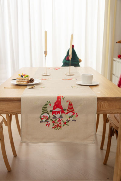 Camino de mesa Navidad duendes
