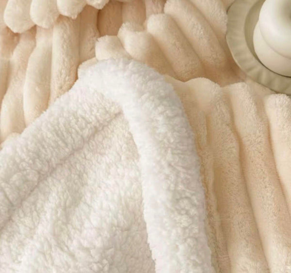 Frazada Mod: Canelones blanco invierno  200x230cm