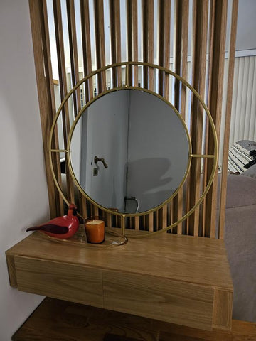 Espejo circular 66 cm metálico