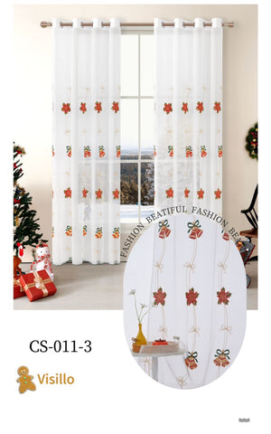 02 Visillos bordados Navidad Mod:05 Estrellas y Campanas.