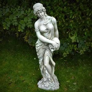 Escultura resina musa griega 1 jarrones