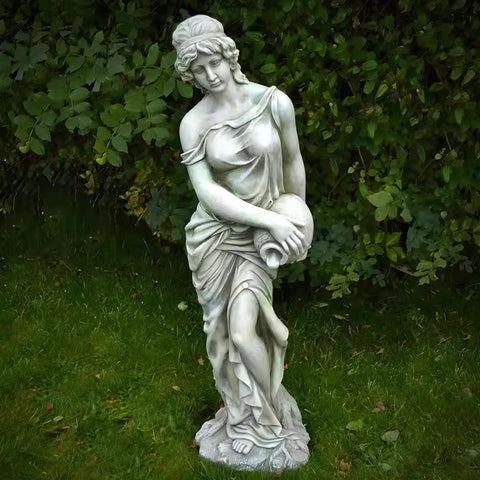 Escultura resina musa griega 1 jarrones