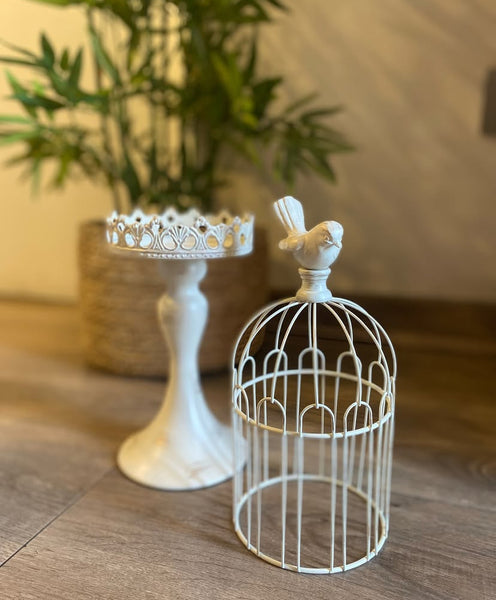 Set Candelabro metálico jaula