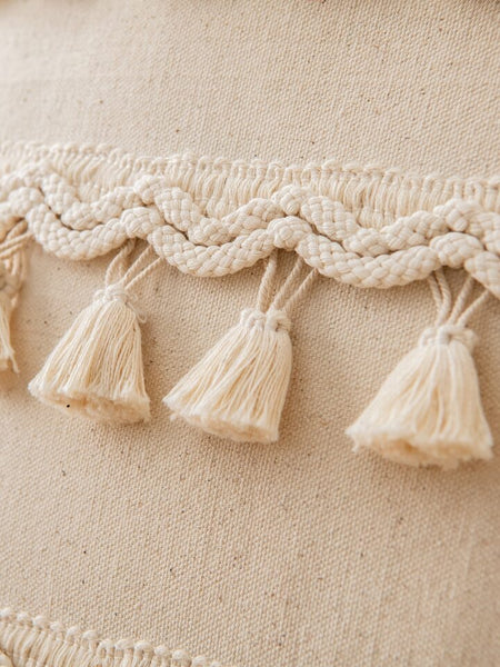 Funda cojín boho flecos