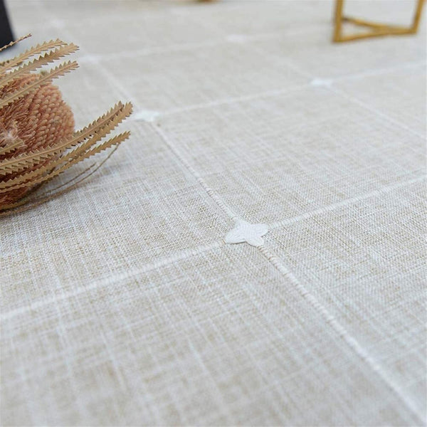 Mantel con flecos beige