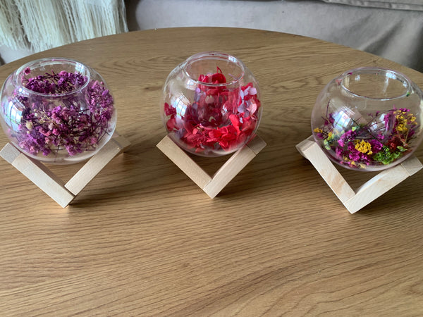 Trio de Candelabros flores