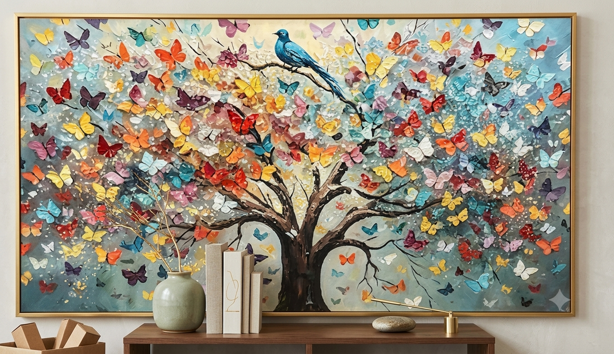 Cuadro mariposas 110x60cm