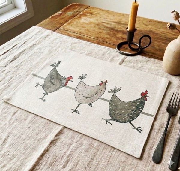Pack 6 individuales Mod: Gallinas