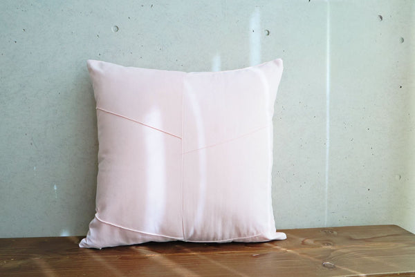 Funda de cojín Simil cuero rosada