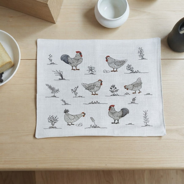 Pack 6 individuales gallinas