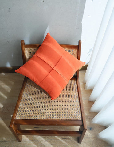 Funda de cojín Simil cuero Terracota