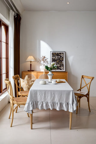 Mantel lino gris