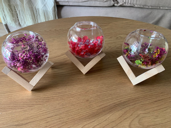 Trio de Candelabros flores