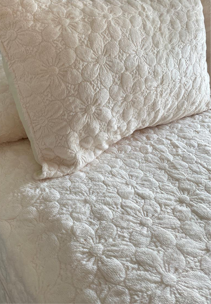 Cubrecama Plush Blanco invierno 2P