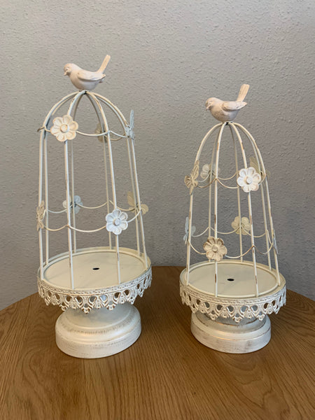 Set Candelabro metálico jaula