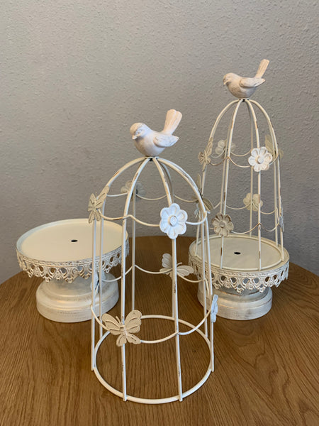 Set Candelabro metálico jaula