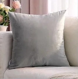 Funda cojín Terciopelo gris
