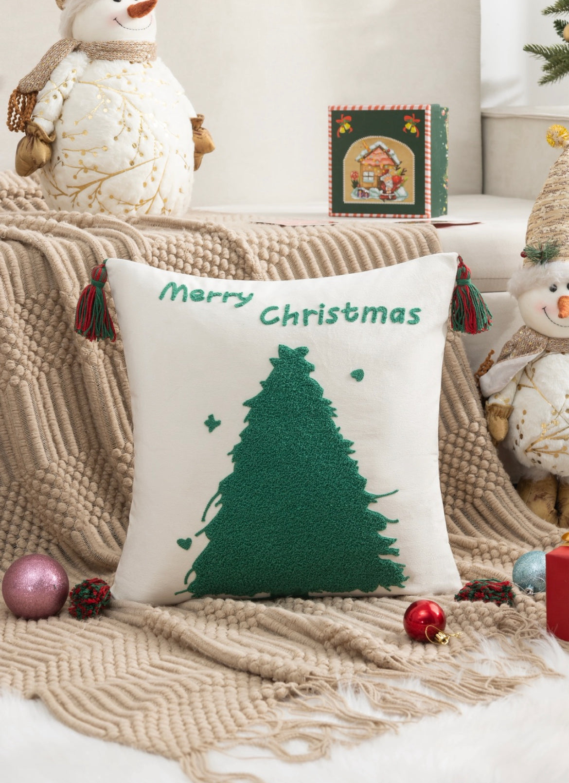 Funda bordada Navidad Mod:Pino verde