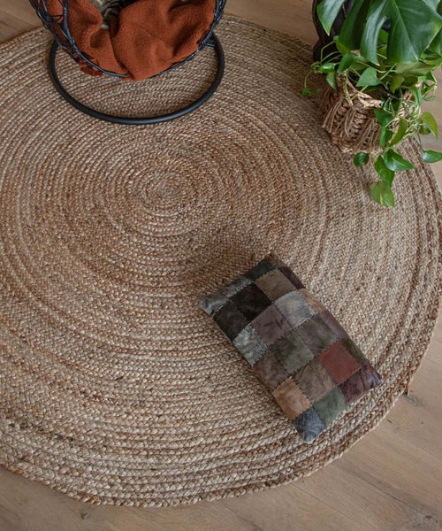 Alfombra yute lisa circular 120cm