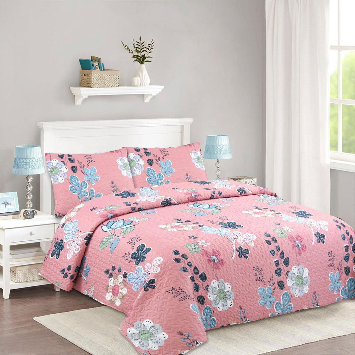 Cubrecama estampado 1 1/2P
