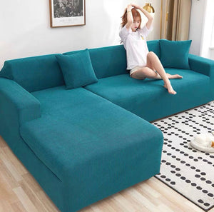 Funda sillon Tipo L Turquesa