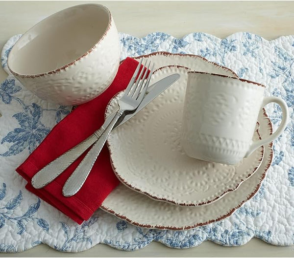 Set blanco pique 4 piezas