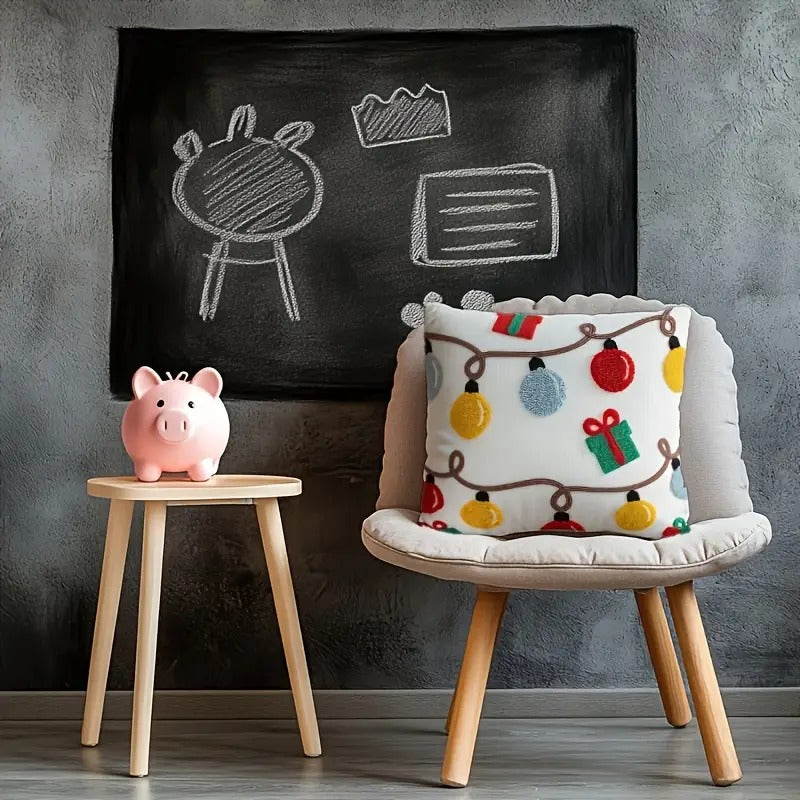 Funda bordada Navidad Mod: Guirnaldas