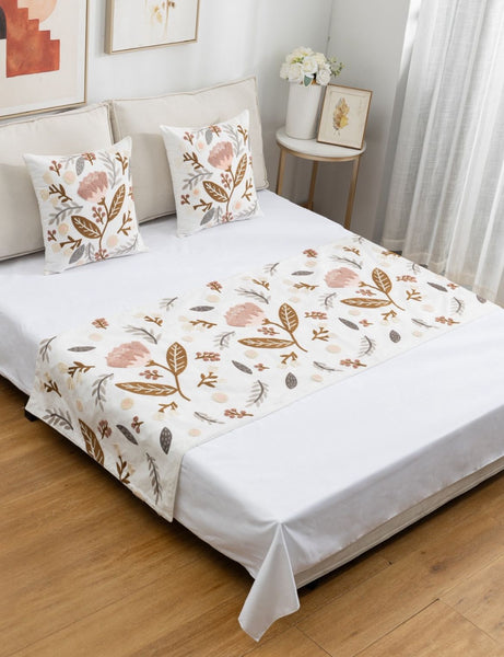Piecera bordada 210x70cm  + 2 fundas MD09