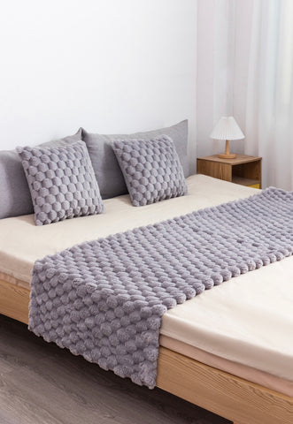 Piecera cerrillos + 02 fundas de cojín gris