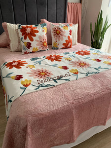 Piecera bordada 210x70cm  + 2 fundas MD01