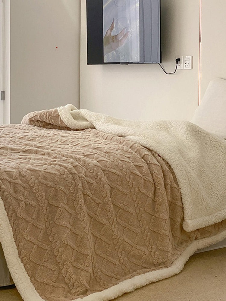 Frazada con reverso polar Taupe
