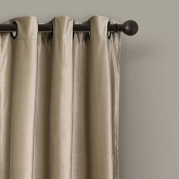Dúo cortina tercipelo beige
